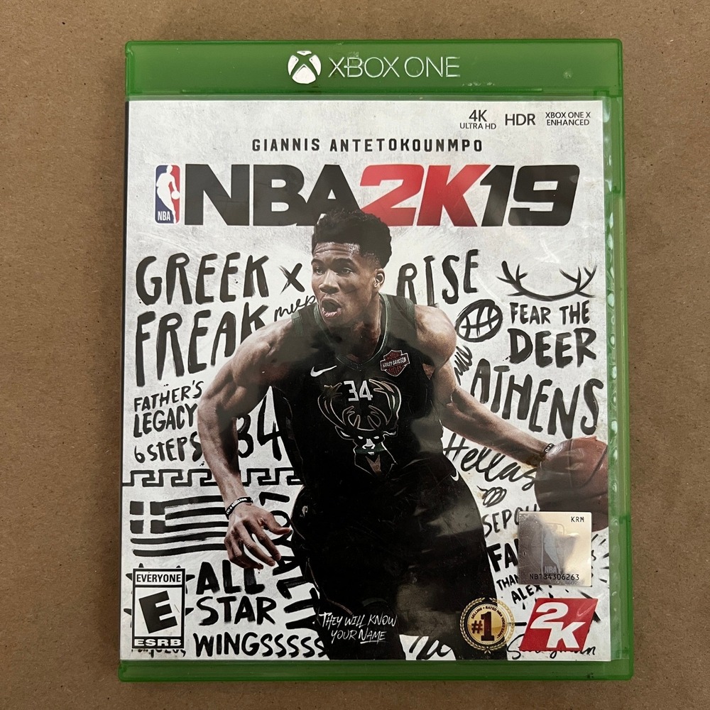 NBA 2K19 Microsoft Xbox One 2018 Giannis Antetokounmpo 4K HDR Tested CIB MyPlayr